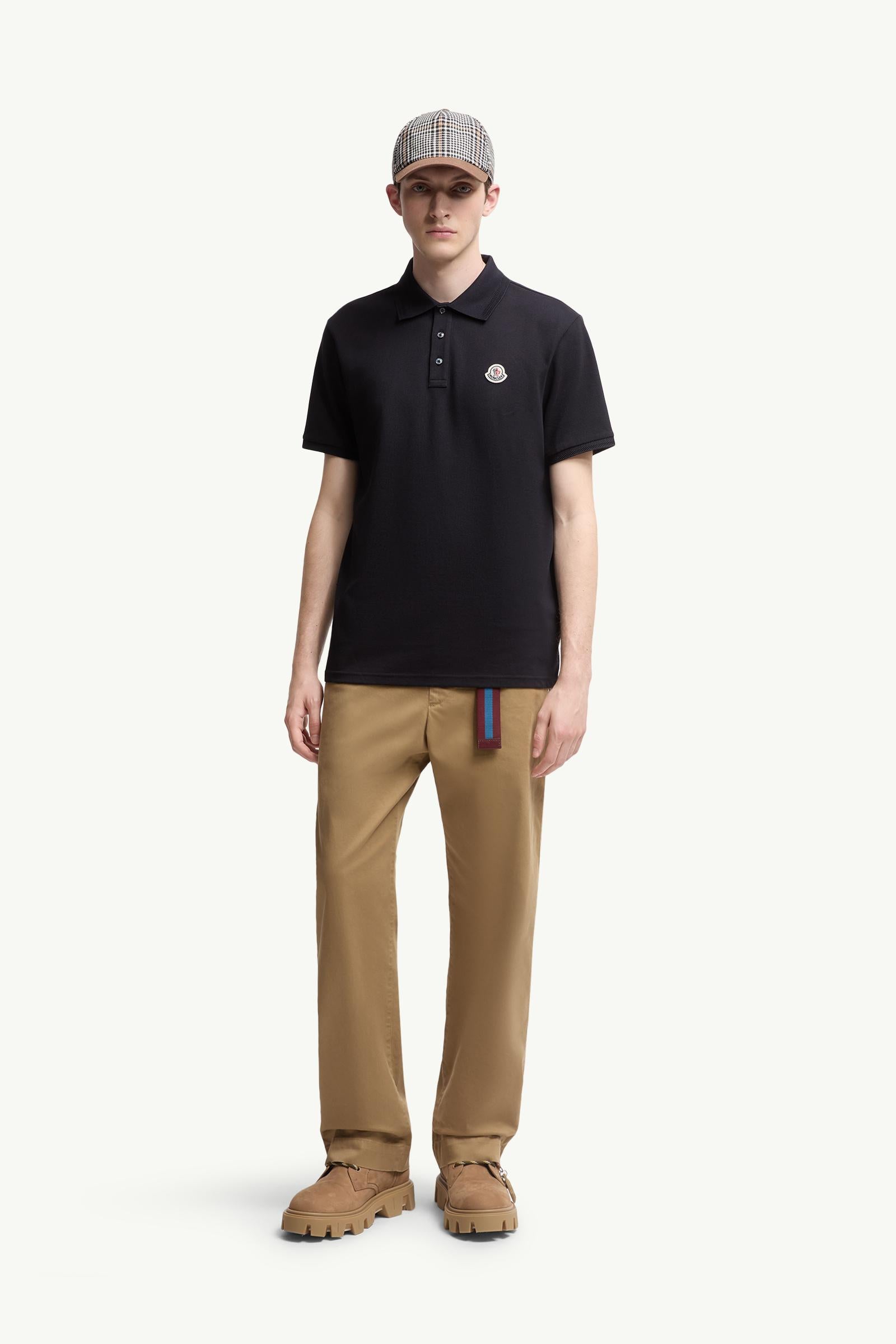 Logo Patch Cotton Piquet Polo Shirt