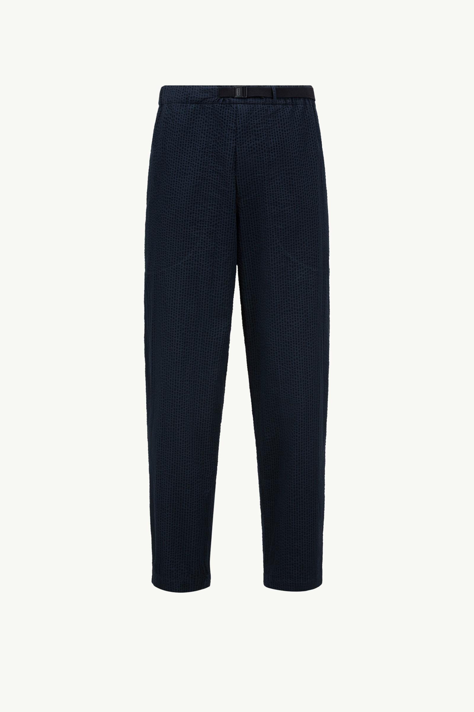 Belted Seersucker Trousers