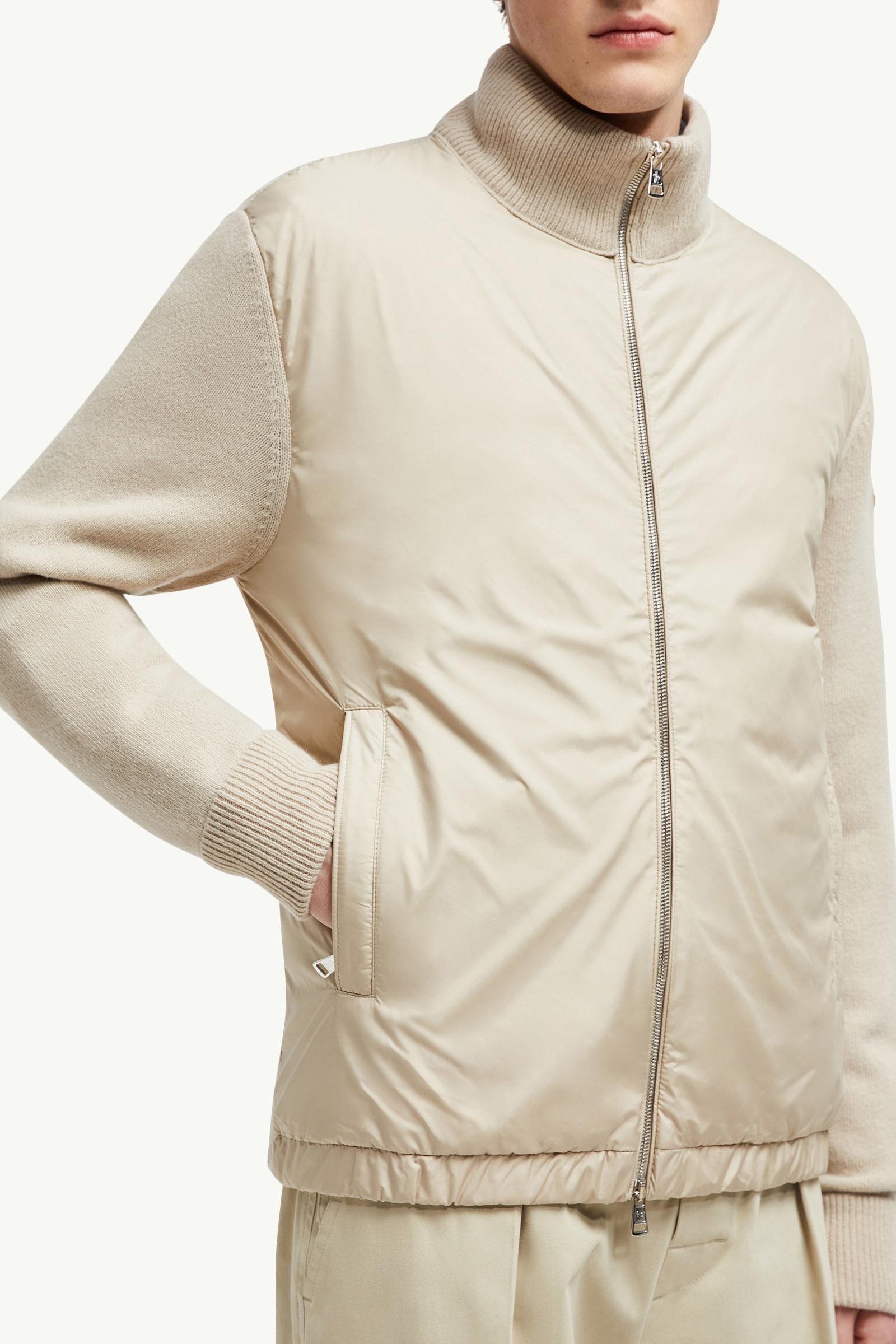 Padded Wool & Cashmere Zip-Up Cardigan
