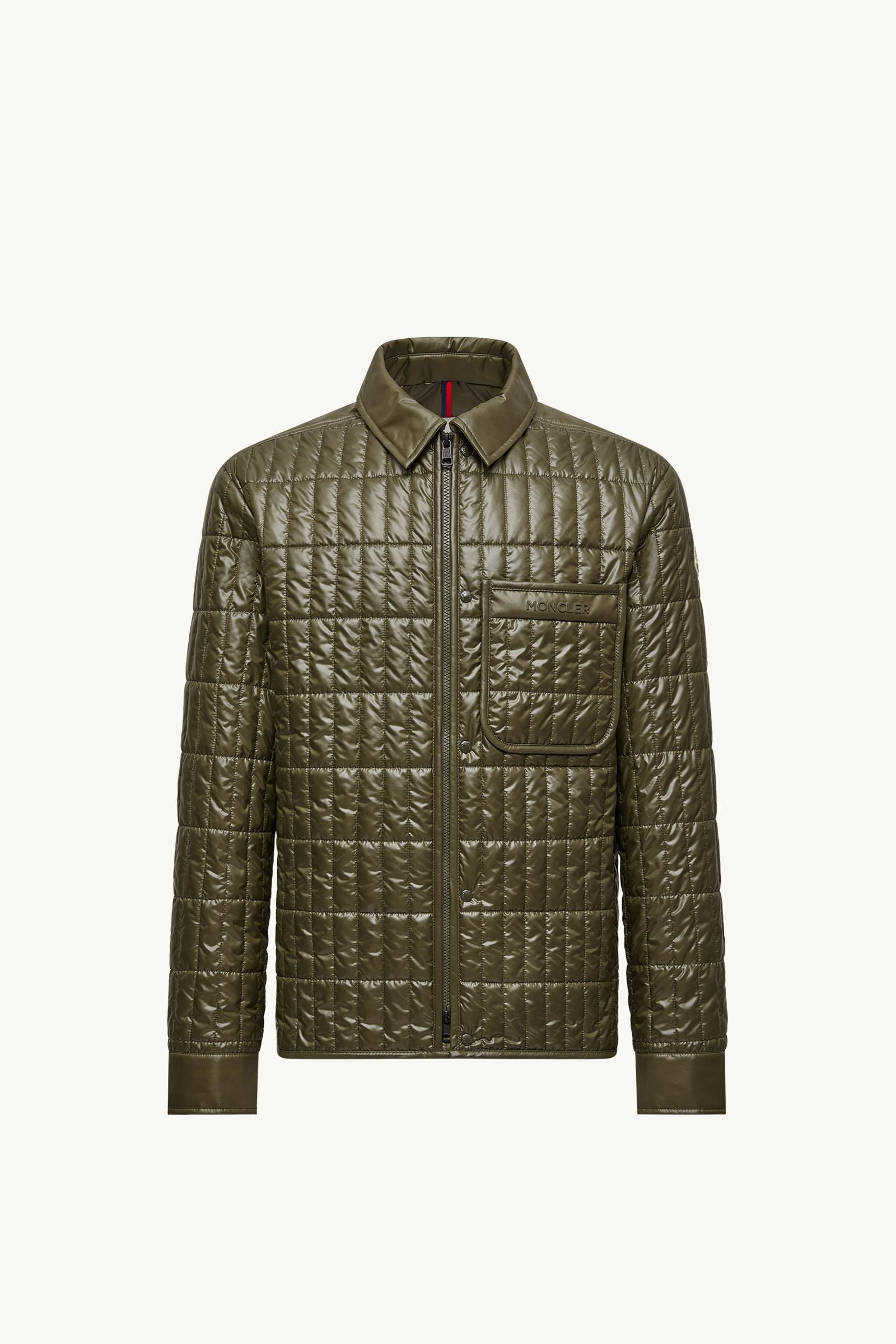Madiere Vertical-Quilted Padded Shirt Jacket