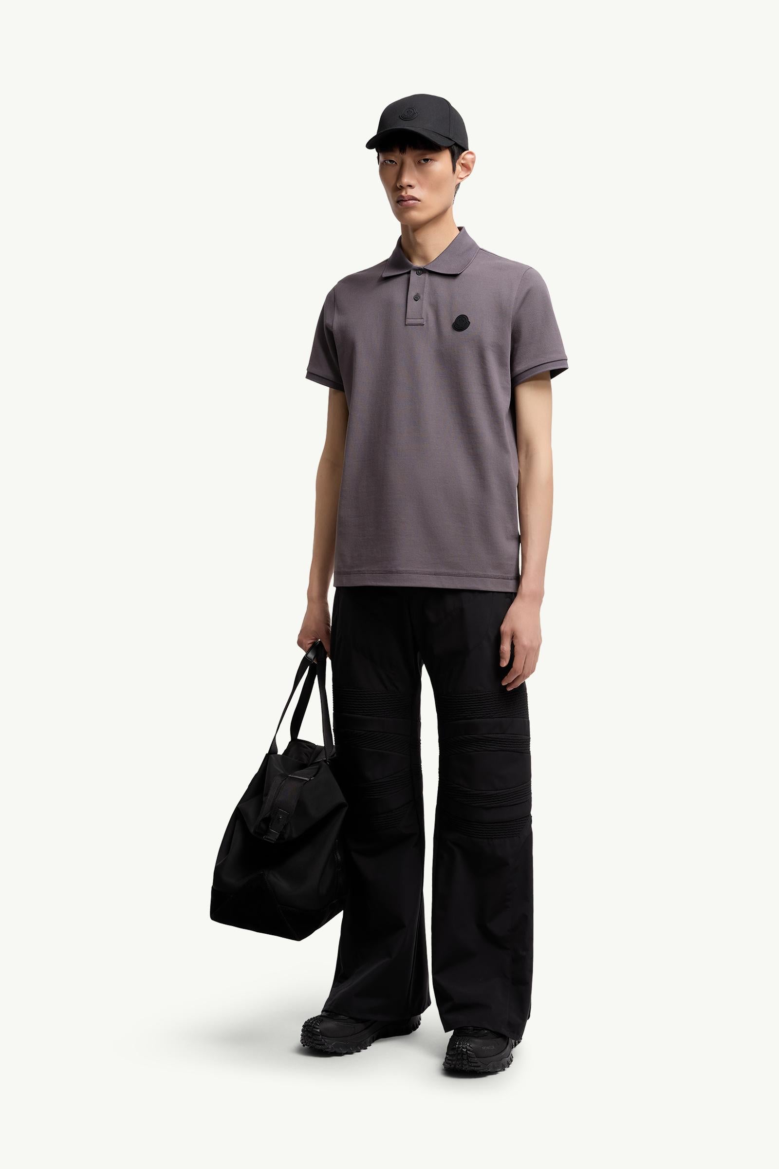 Logo Patch Cotton Piquet Polo Shirt