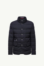 Bess Hooded Wool Short Down Jacket