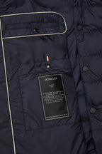 Carrelet Leather-Trimmed Down Blazer