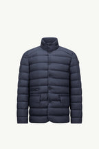 Carrelet Leather-Trimmed Down Blazer