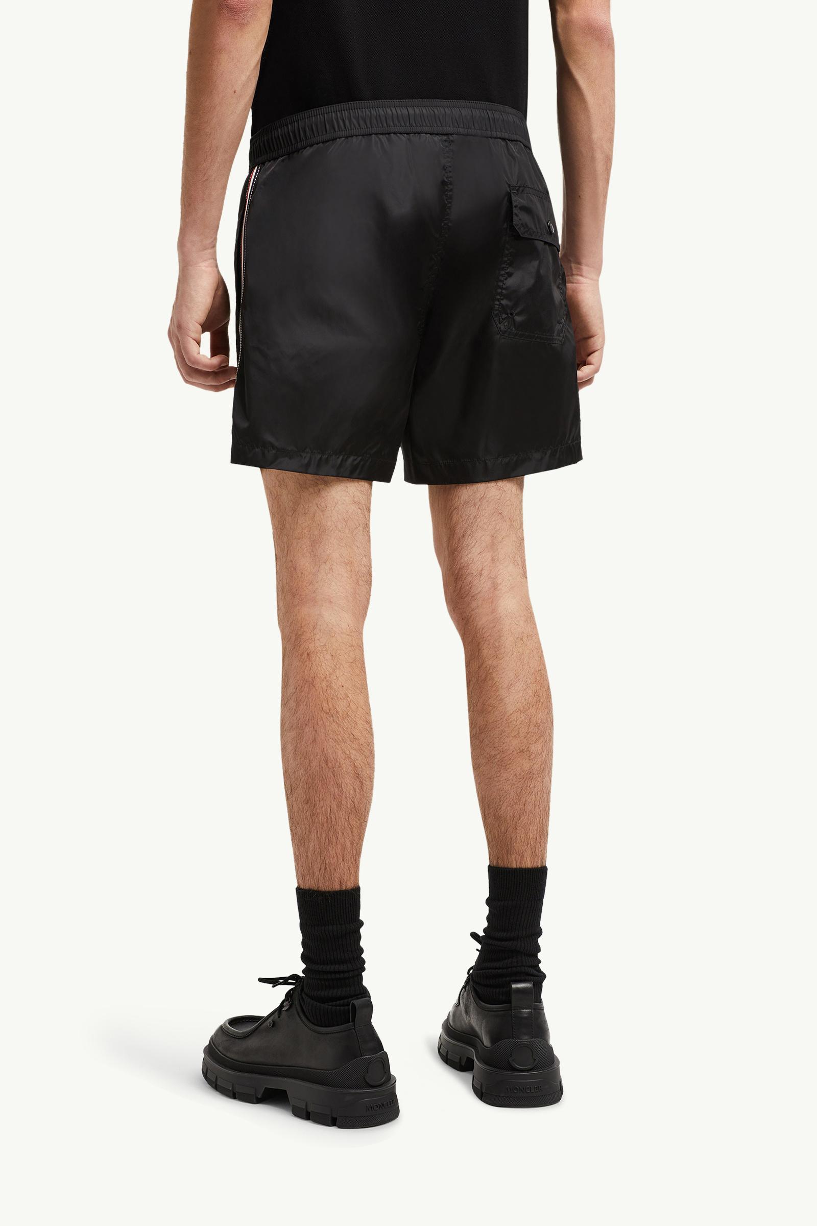 Tricolour-Trimmed Swim Shorts