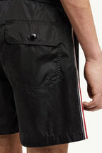 Tricolour-Trimmed Swim Shorts