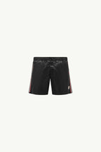 Tricolour-Trimmed Swim Shorts