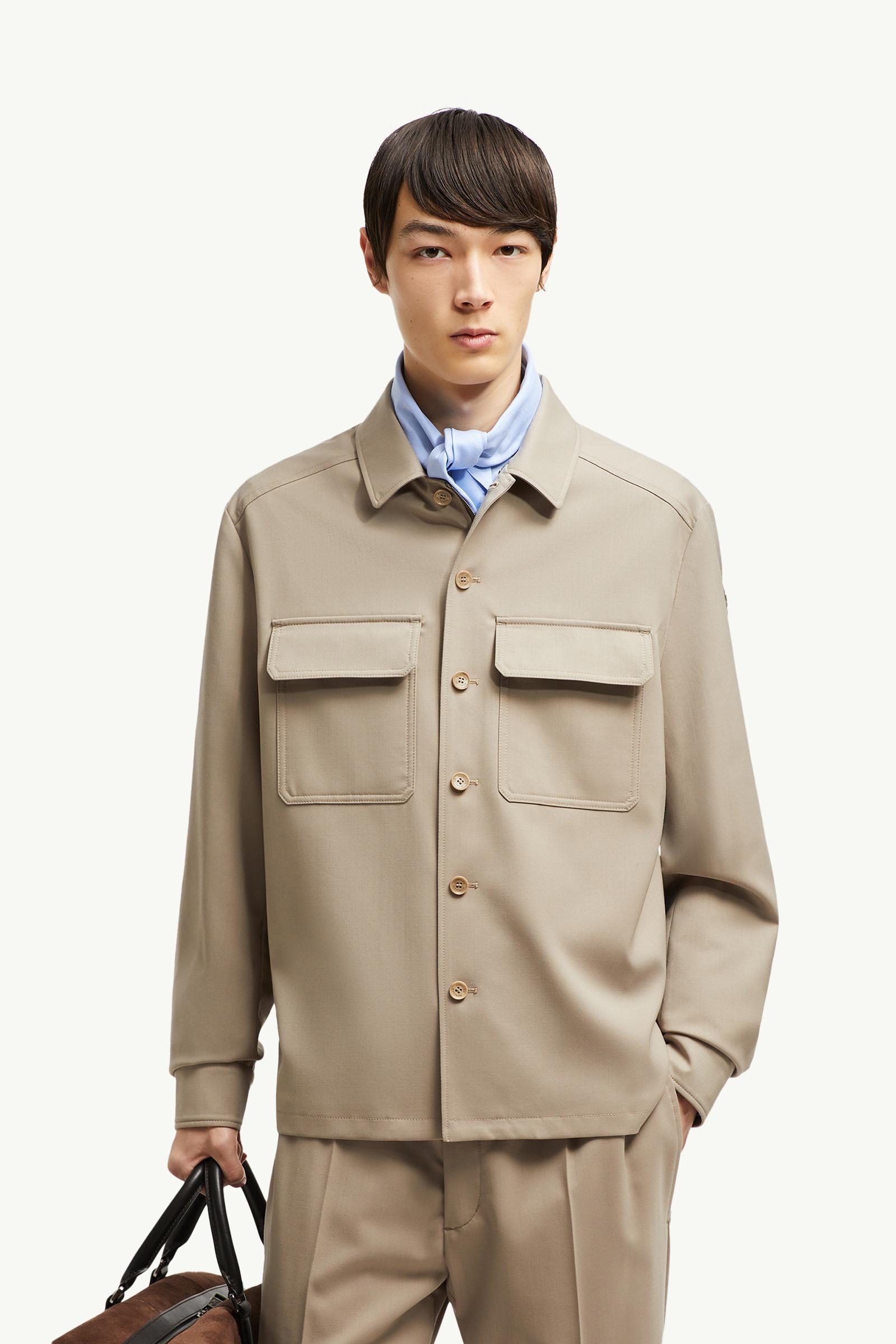 Wool Gabardine Long Sleeve Shirt