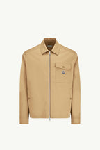 Cotton Gabardine Zip-Up Shirt Jacket