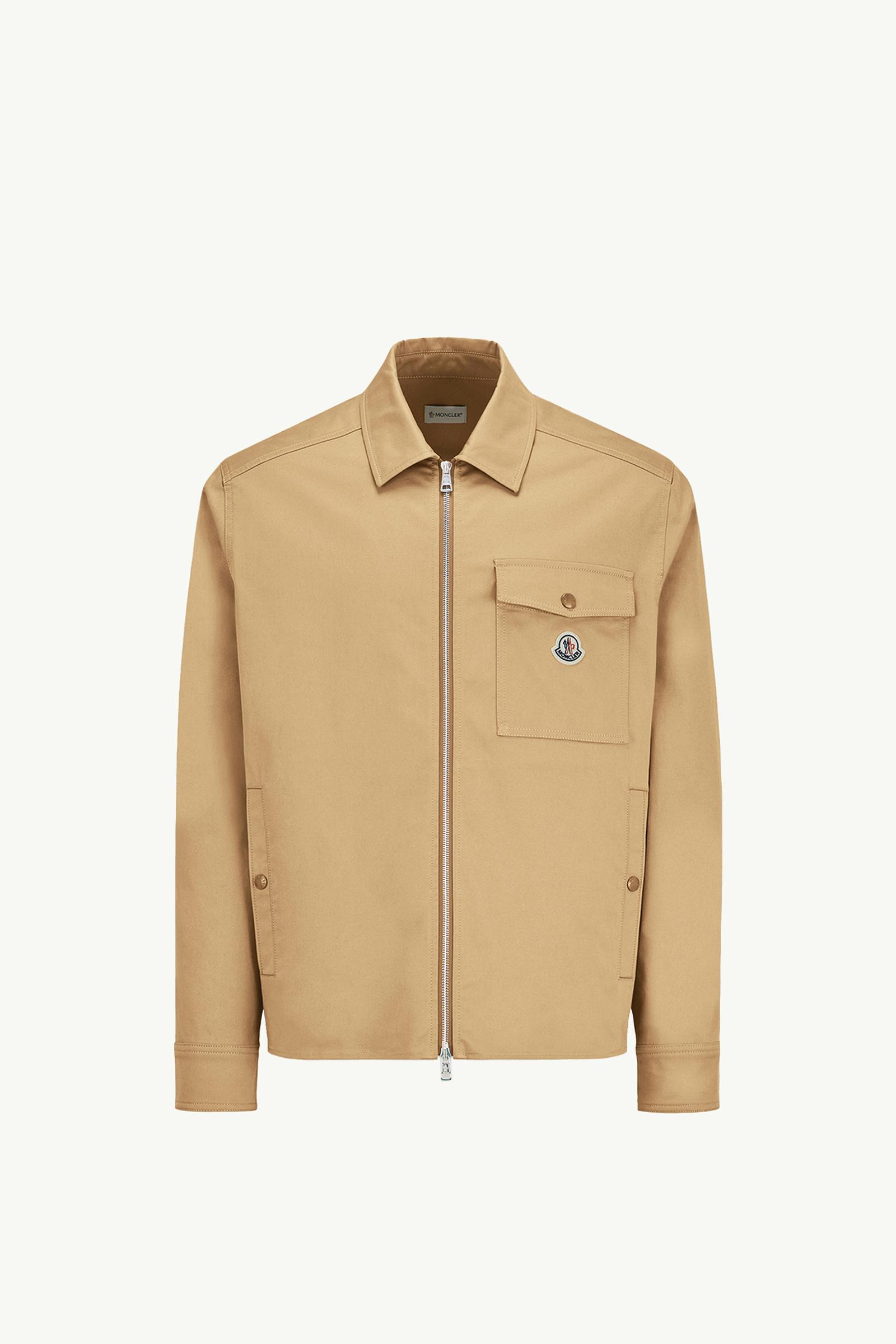 Cotton Gabardine Zip-Up Shirt Jacket