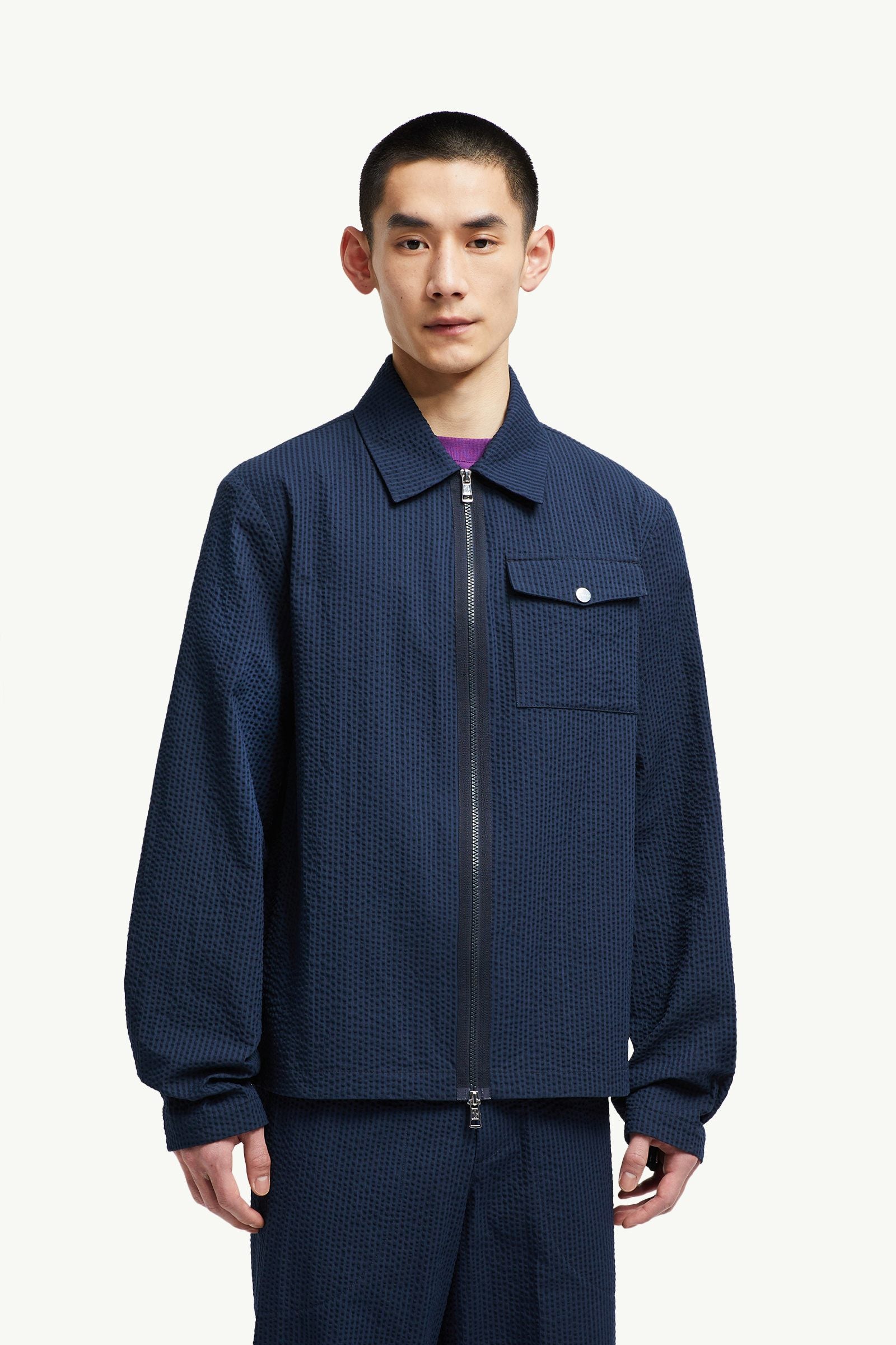 Seersucker Shirt Jacket