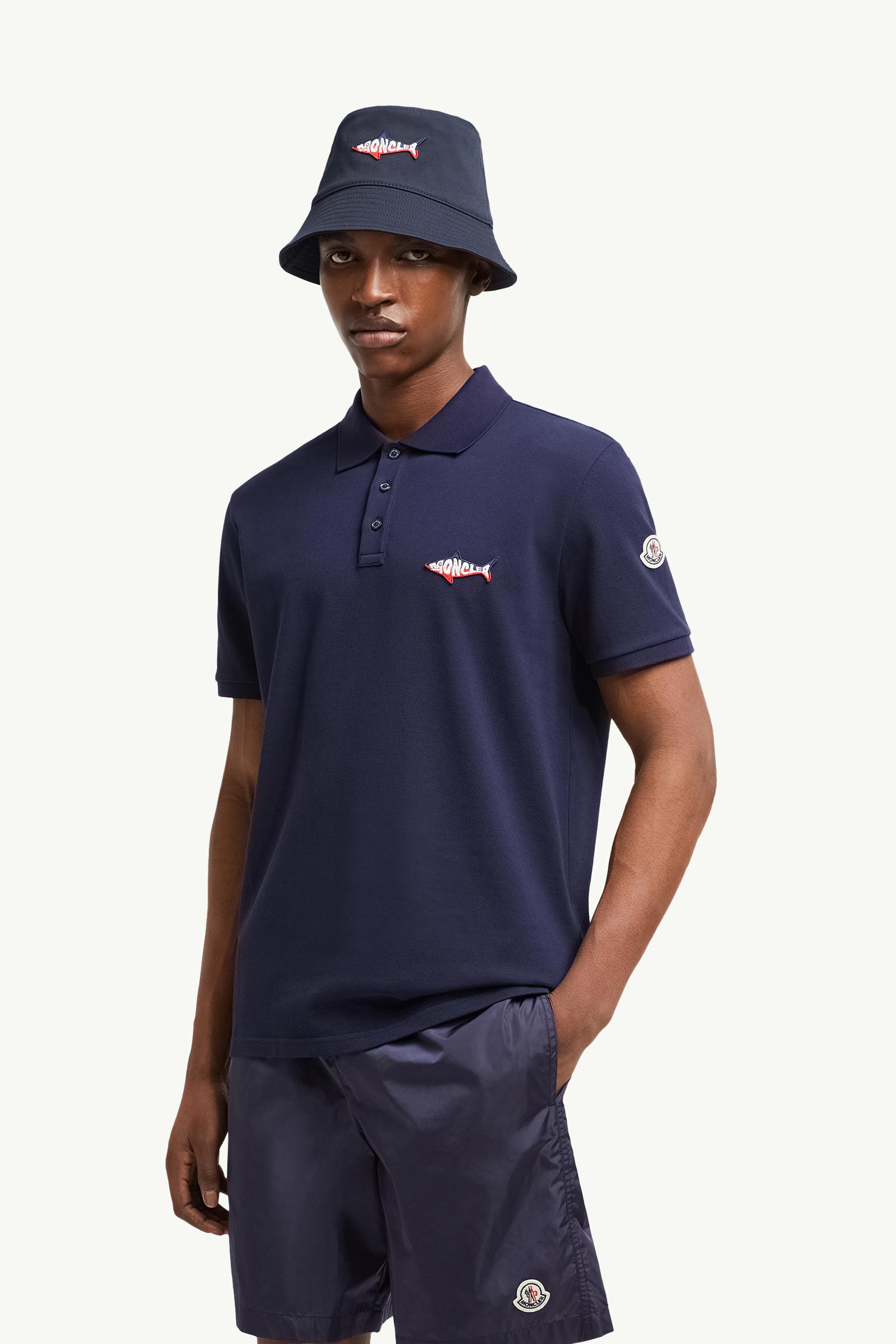 Shark Patch Cotton Piquet Polo Shirt