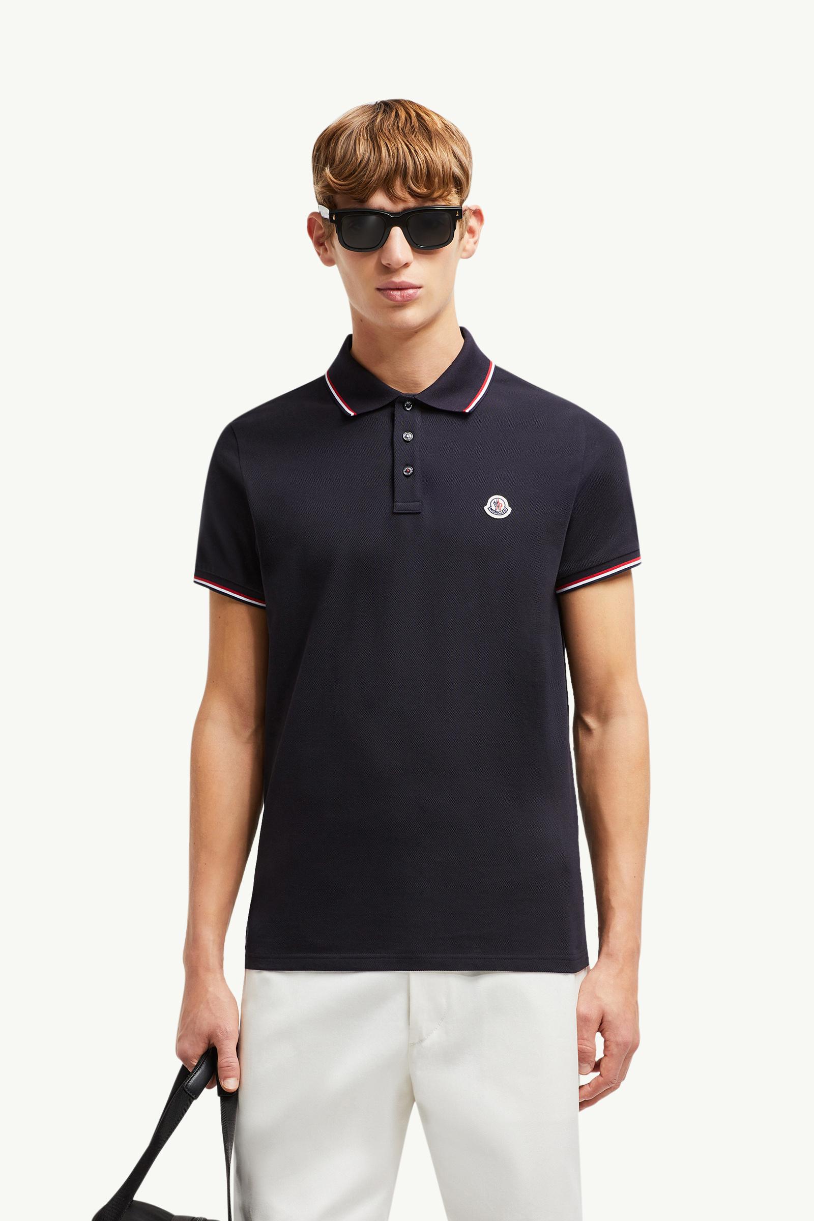 Tricolor-Trimmed Cotton Piquet Polo Shirt
