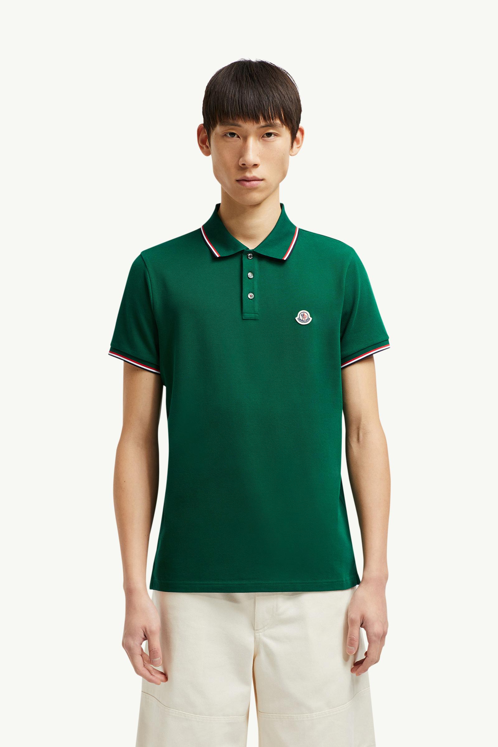 Tricolor-Trimmed Cotton Piquet Polo Shirt