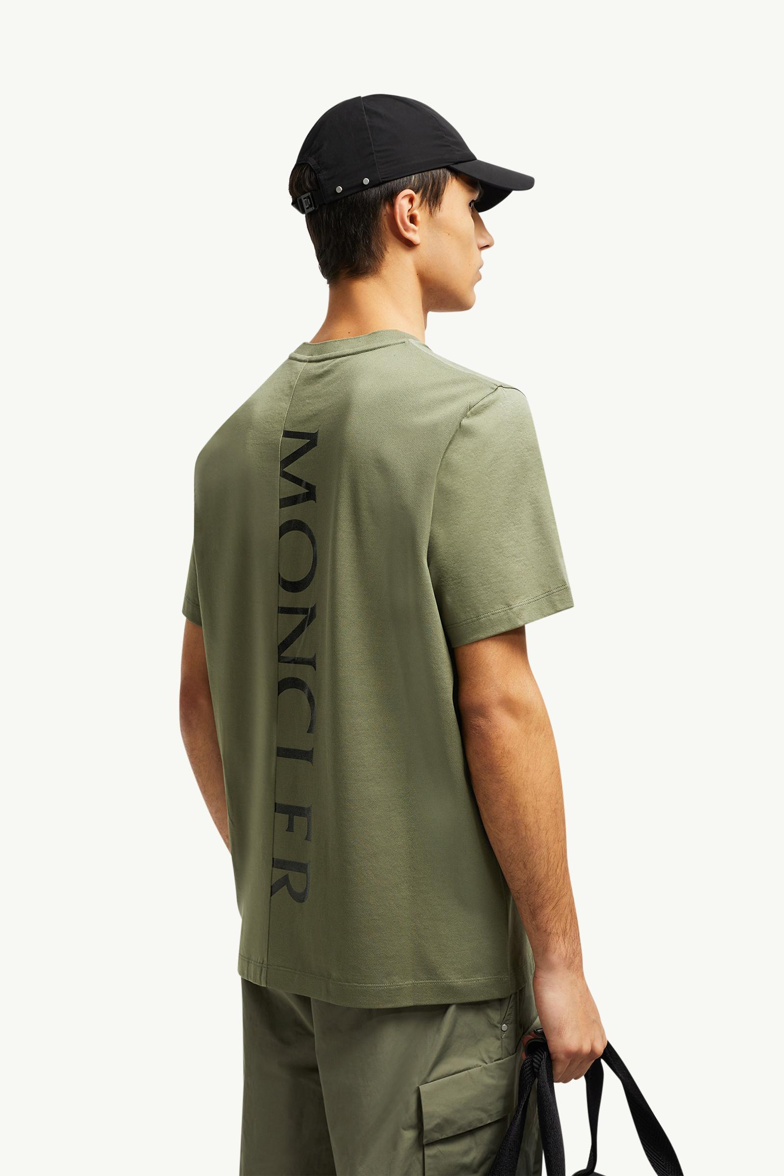 Vertical Back Logo Cotton T-Shirt