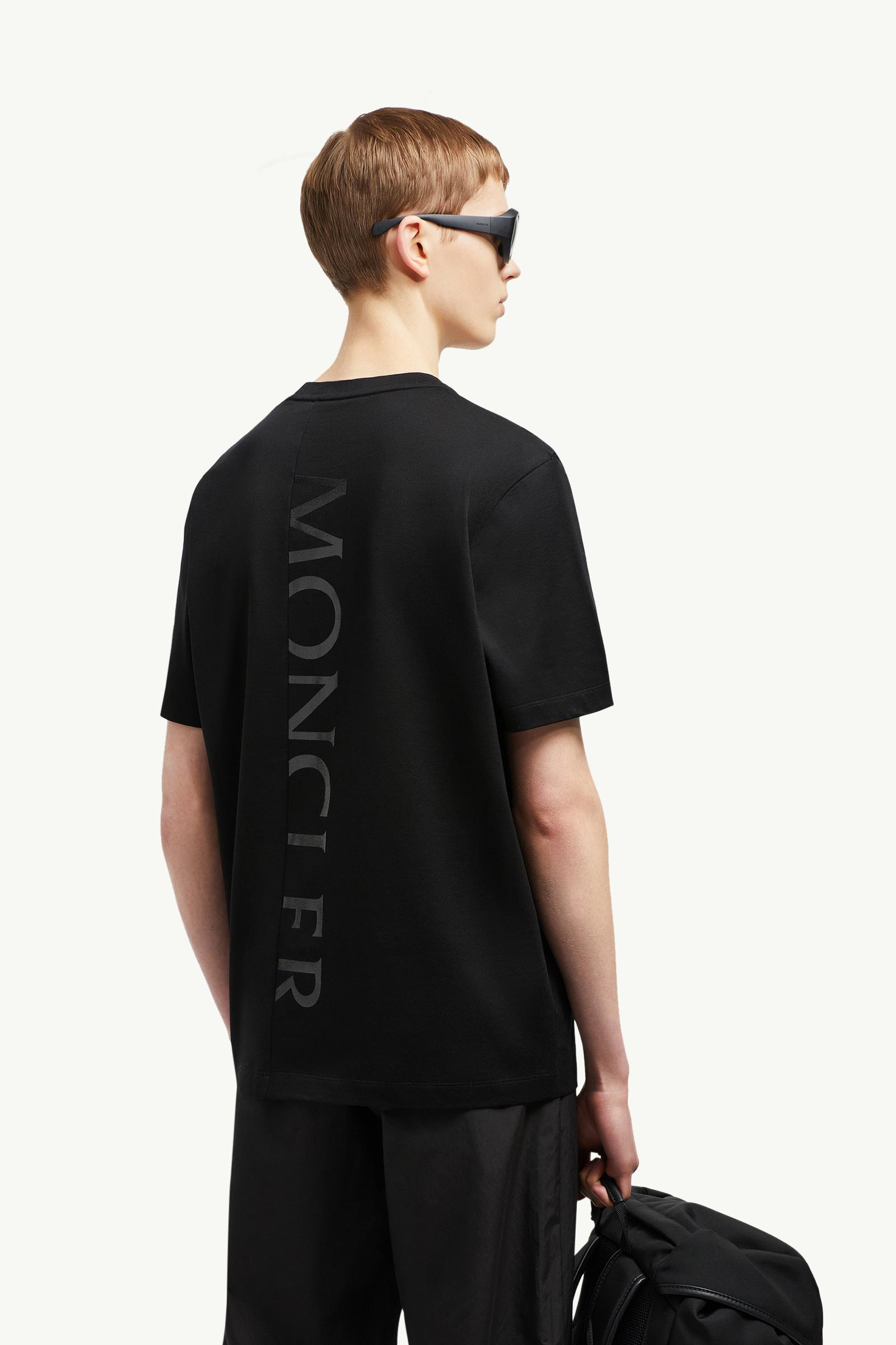 Vertical Back Logo Cotton T-Shirt