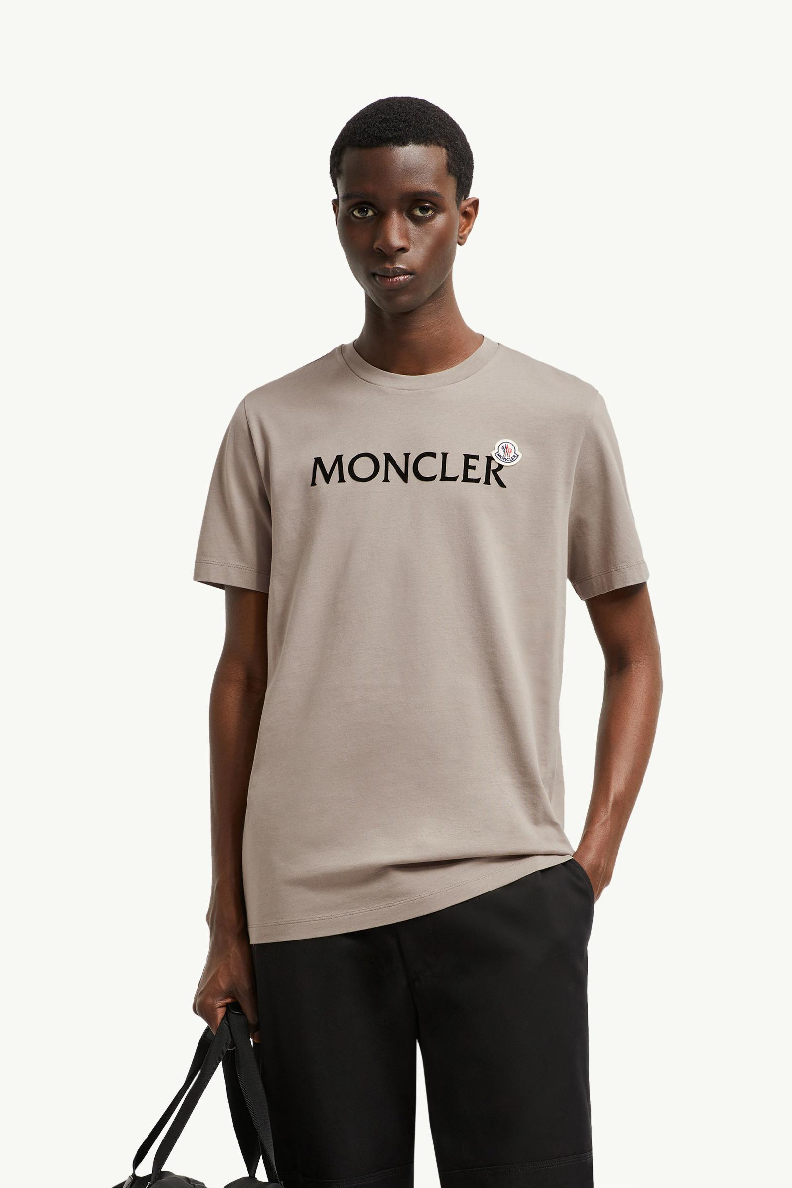 Flocked Logo Cotton T-Shirt