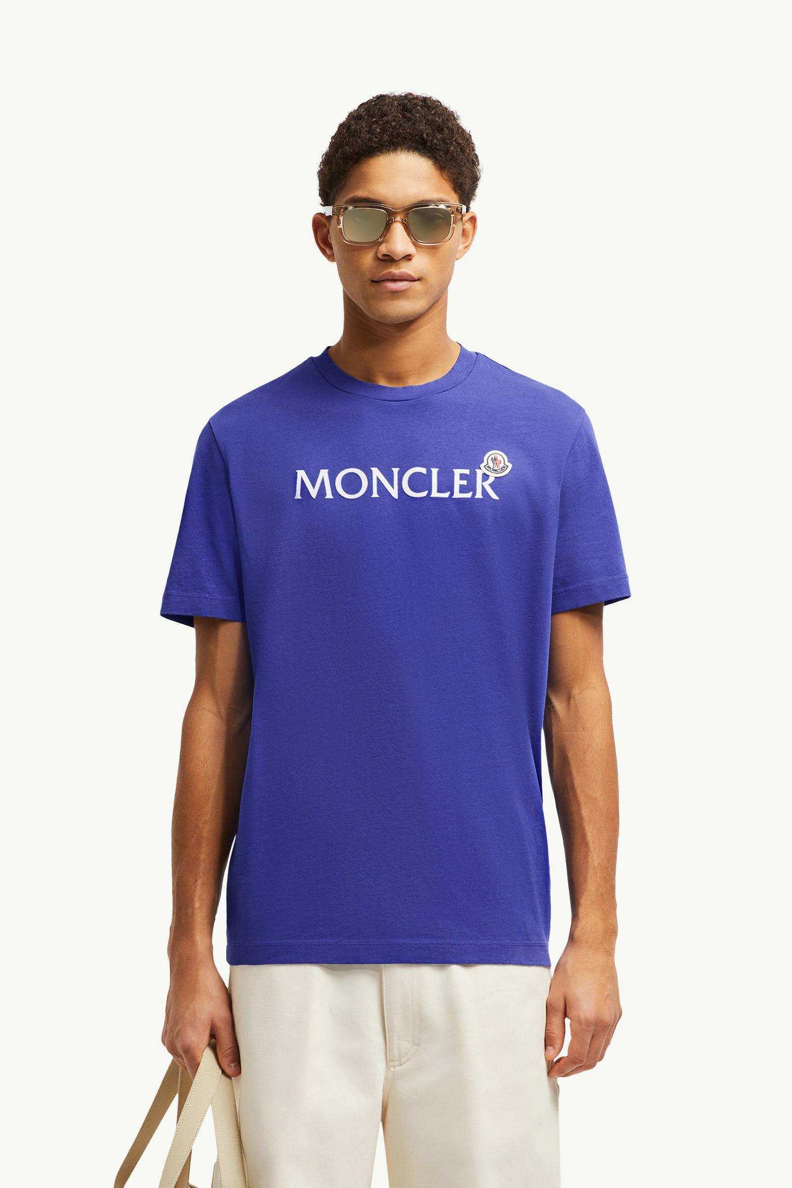 Flocked Logo Cotton T-Shirt