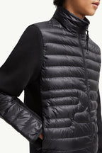 Padded Snake-Quilted Cotton Cardigan