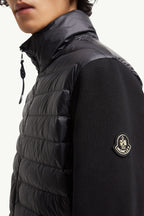 Padded Snake-Quilted Cotton Cardigan