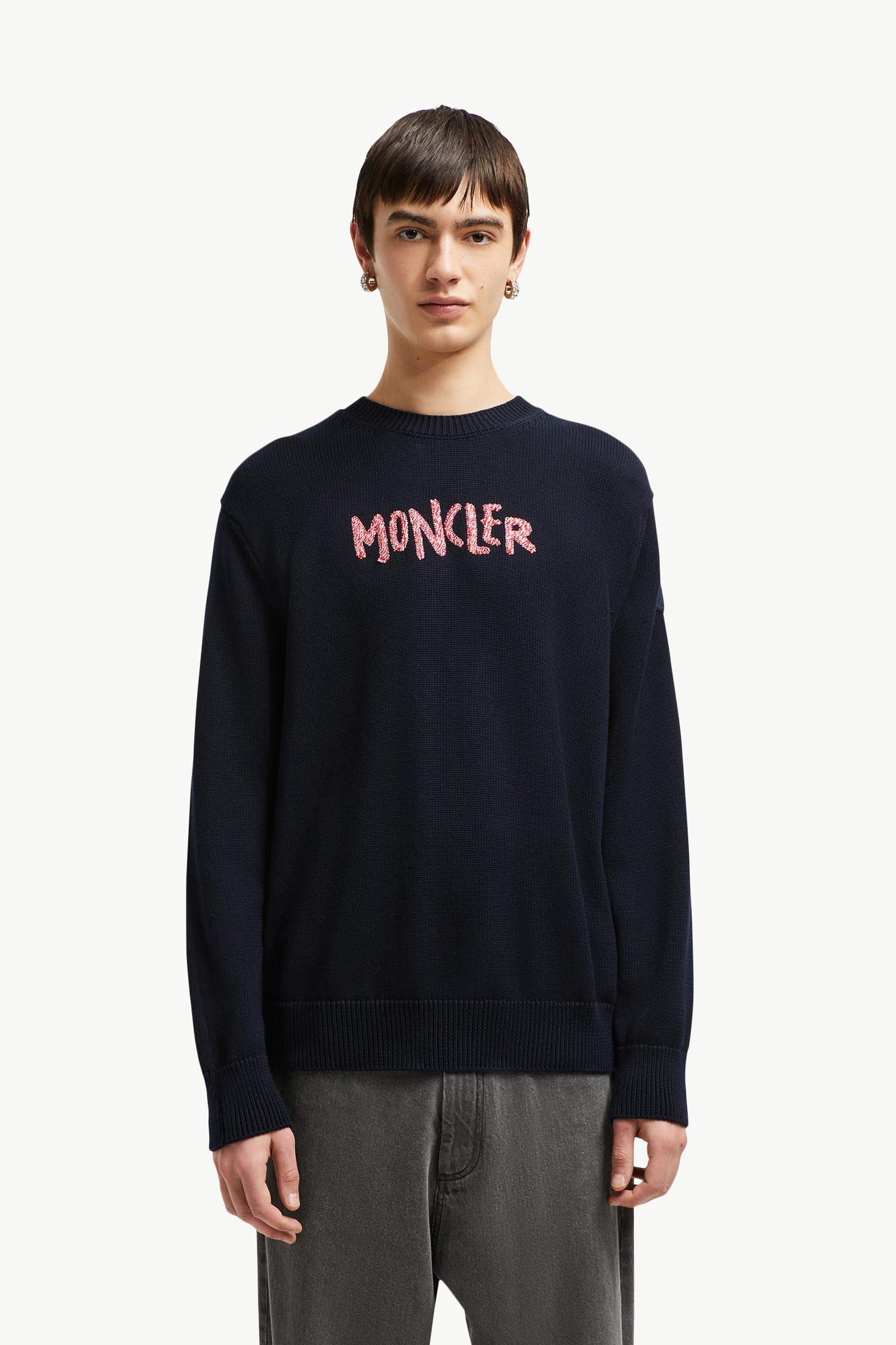 Embroidered Bi-Colour Logo Cotton Jumper