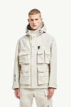Spur Hooded Linen & Cotton Field Jacket