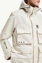 Spur Hooded Linen & Cotton Field Jacket