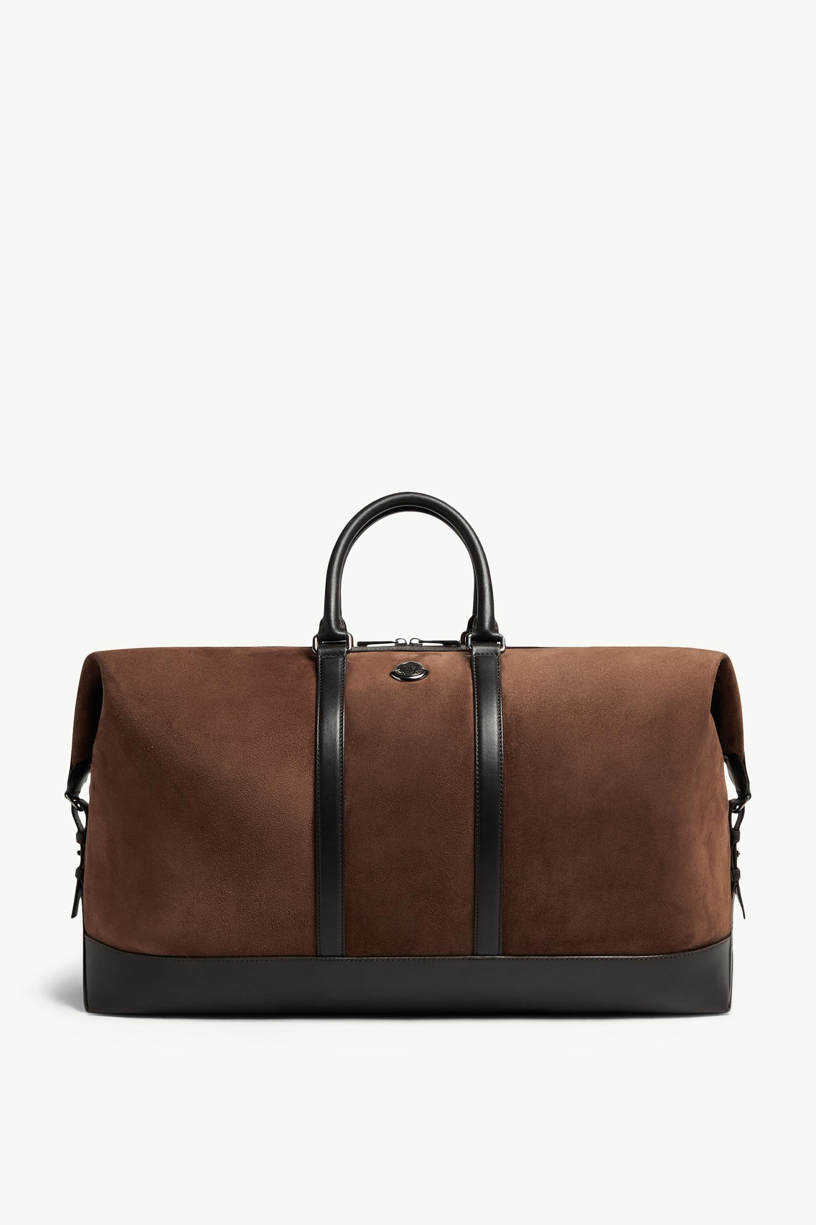 Tech Suede Leather-Trimmed Duffle Bag