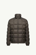 Eglise Square-Quilted Hooded Short Down Jacket