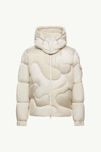 Candes Hooded Teddy Intarsia Short Down Jacket