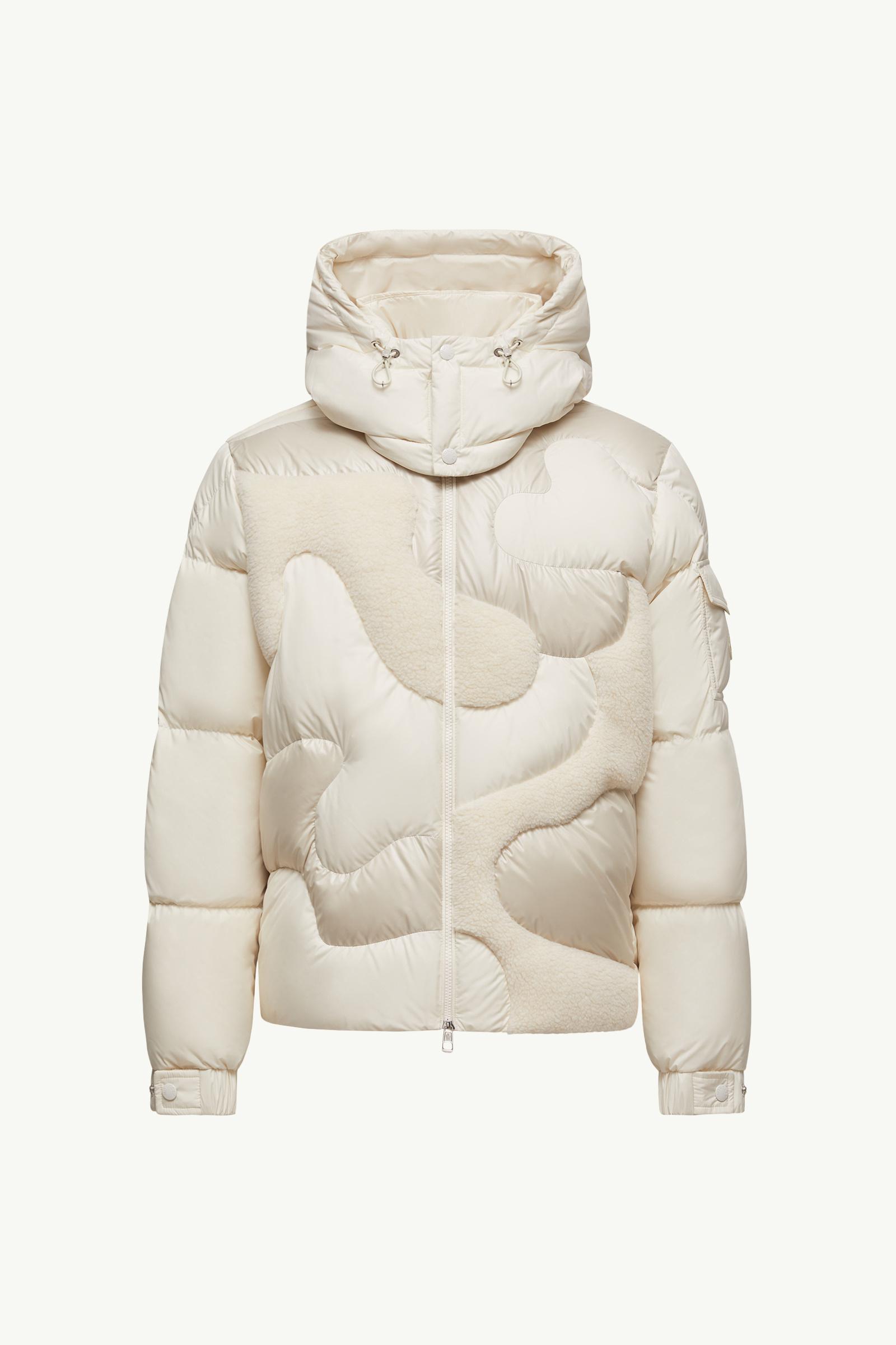Candes Hooded Teddy Intarsia Short Down Jacket