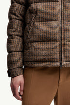 Montgenevre Wool Blend Boucle Hooded Short Down Jacket
