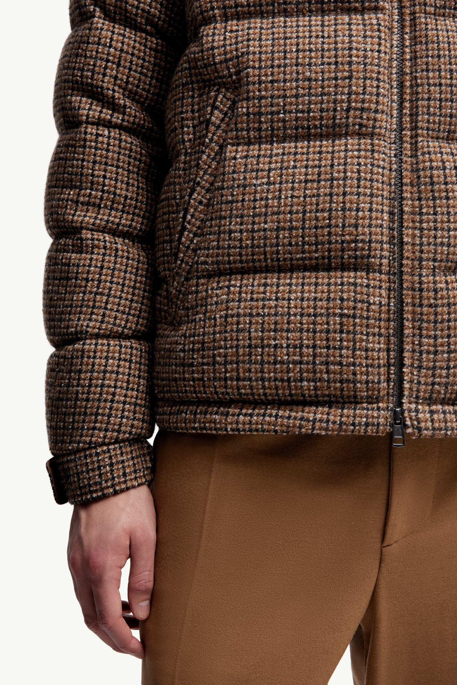 Montgenevre Wool Blend Boucle Hooded Short Down Jacket
