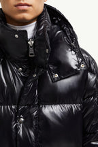 Hanoverian Hooded Square-Quilted Long Down Jacket
