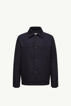 Emilion Wool Blend Hooded Short Down Jacket