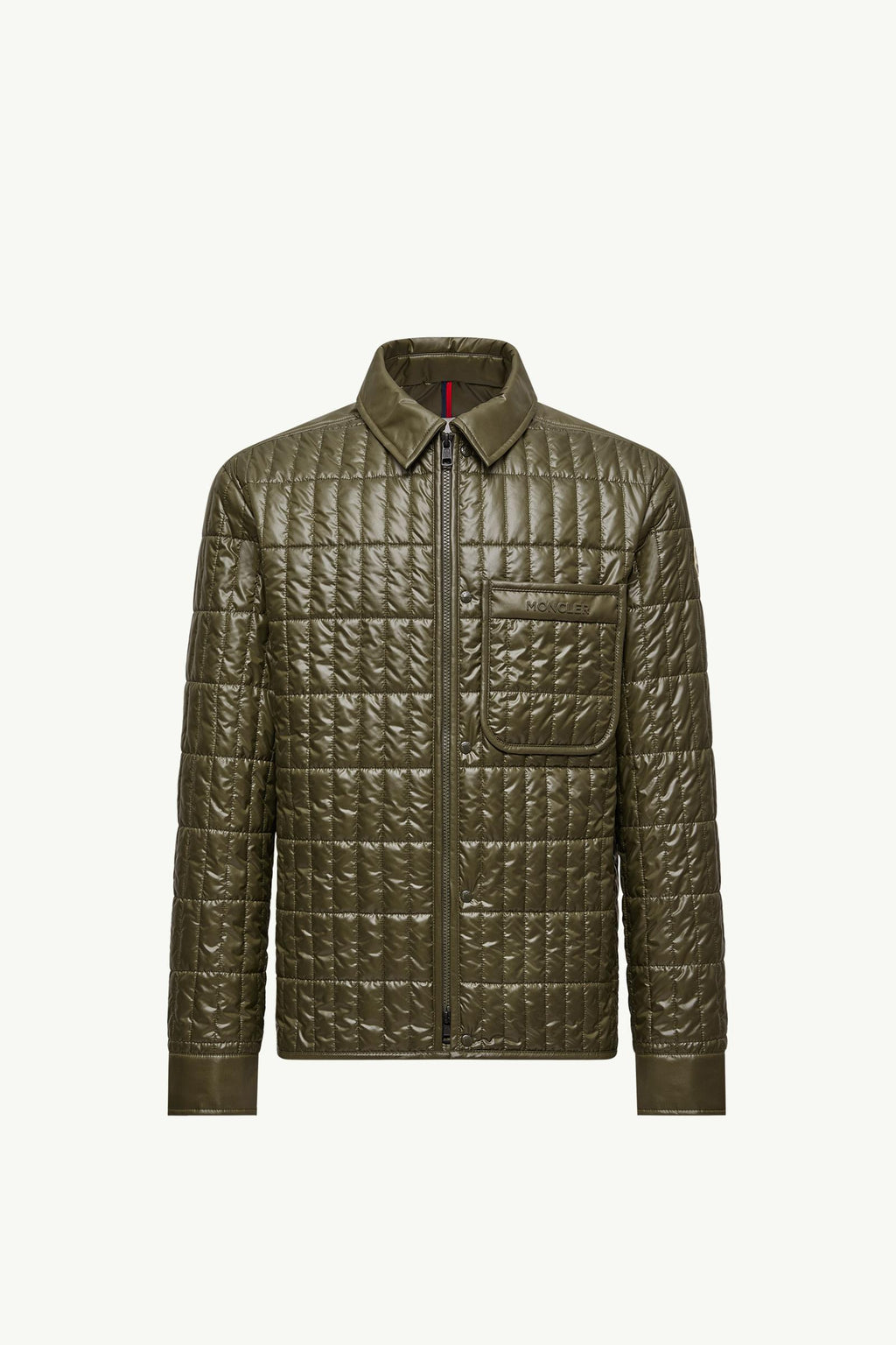 Madiere Vertical-Quilted Padded Shirt Jacket
