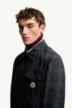 Checked Cotton Gabardine Long Sleeve Shirt