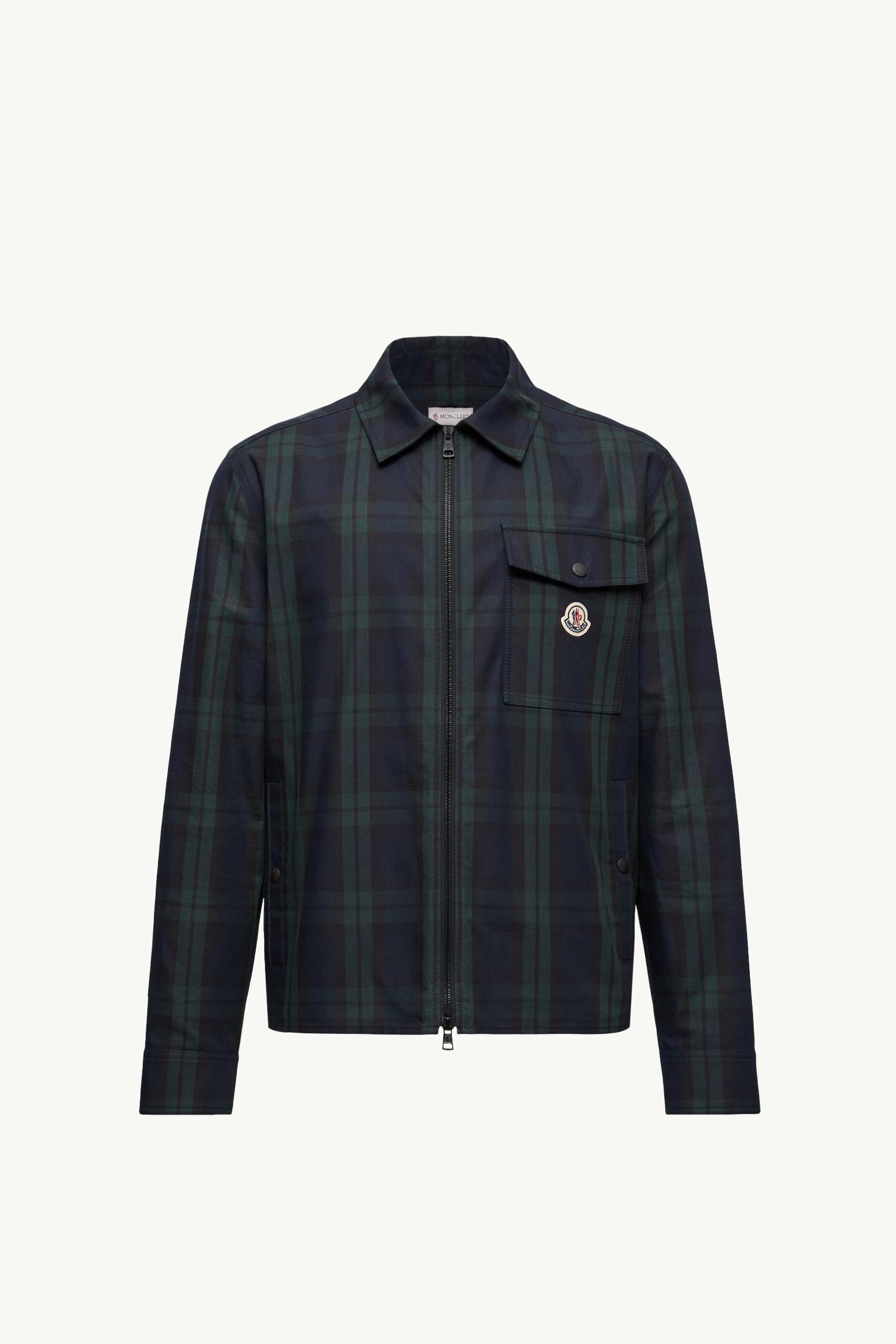Checked Cotton Gabardine Long Sleeve Shirt