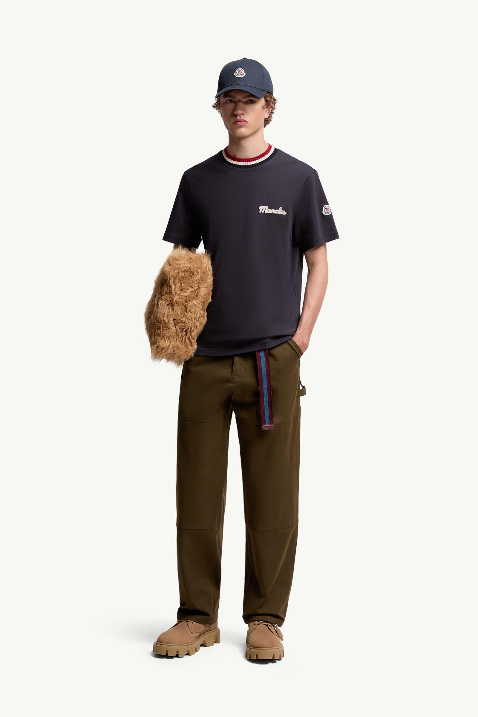 Embroidered Logo Cotton T-Shirt
