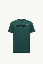 Flocked Logo Cotton T-Shirt