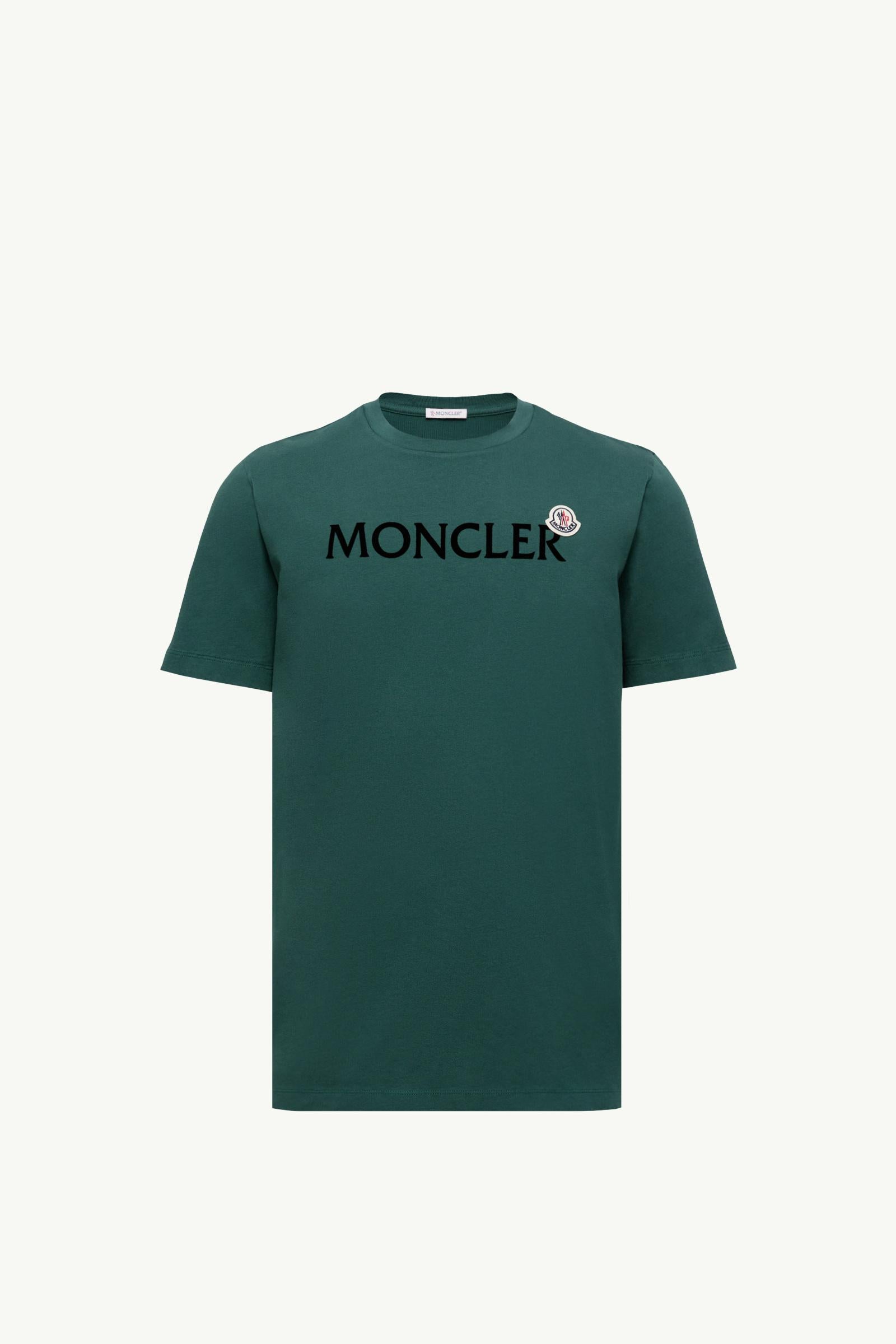 Flocked Logo Cotton T-Shirt