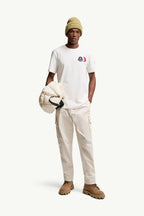 Embroidered Tricolour Logo Cotton T-Shirt