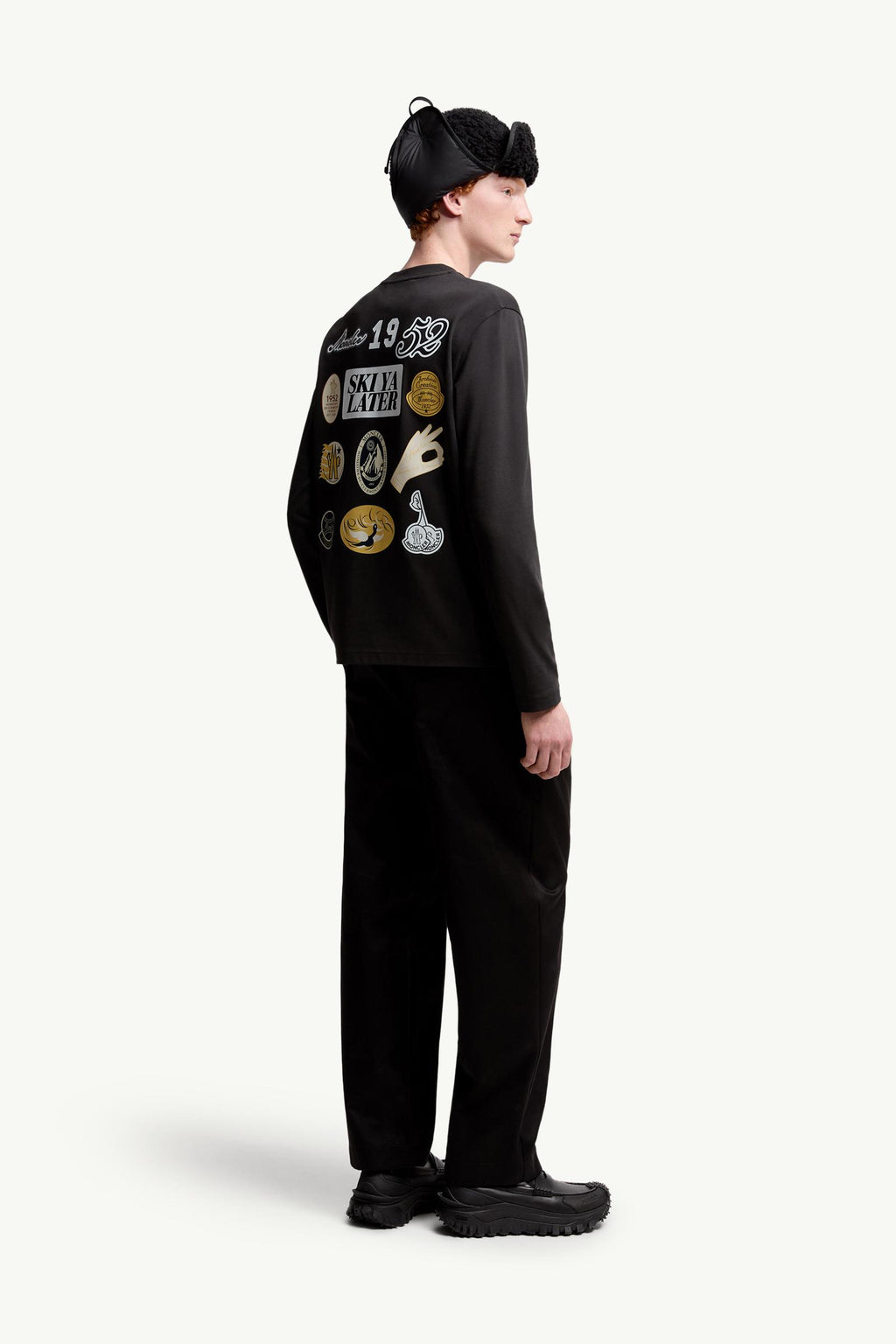 Cartoon Logos Long Sleeve Cotton T-Shirt