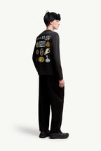 Cartoon Logos Long Sleeve Cotton T-Shirt