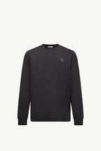 Leather Logo Long Sleeve Cotton T-Shirt
