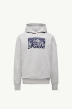 Embroidered Mountain Logo Cotton Hoodie