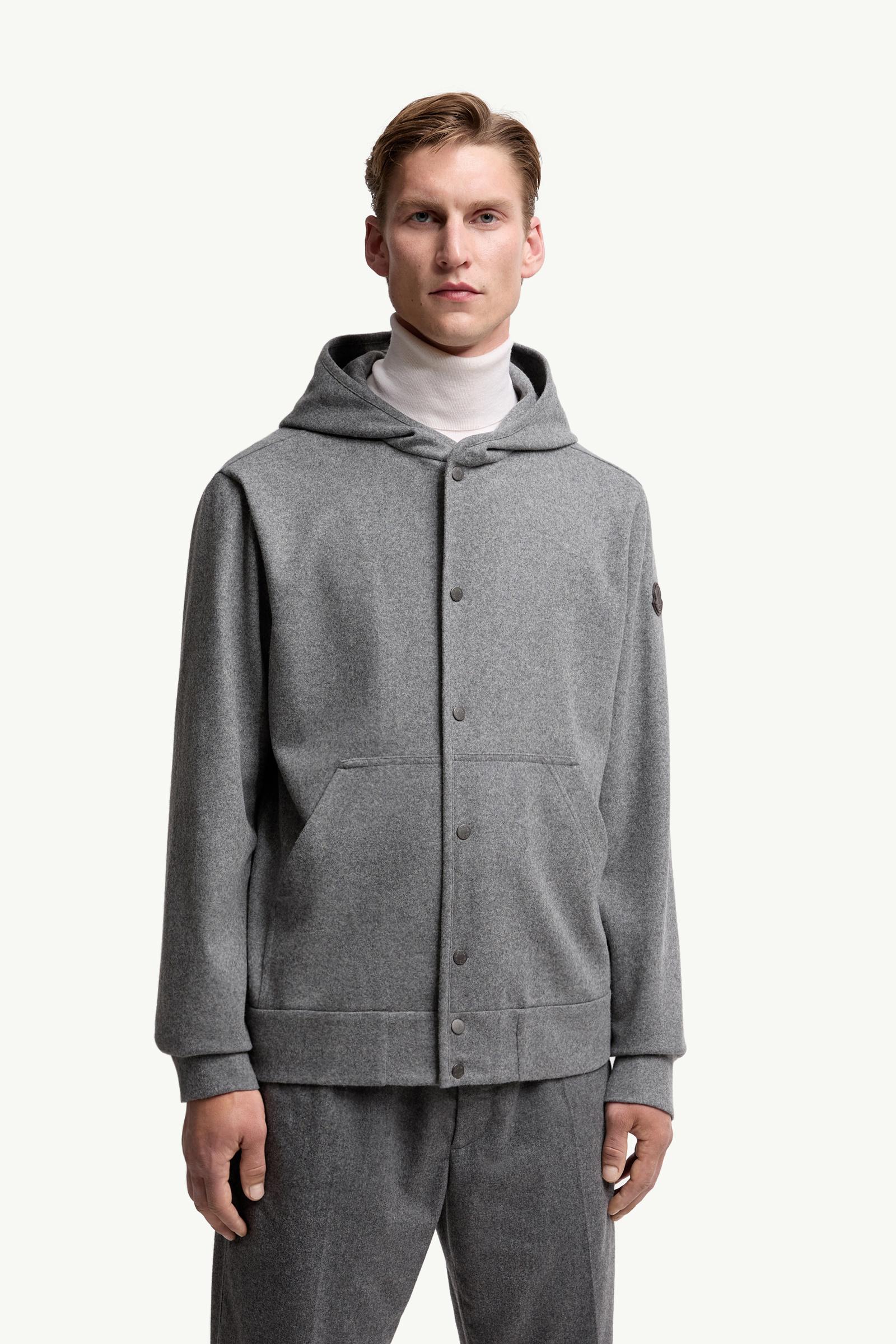 Wool Blend Zip-Up Hoodie