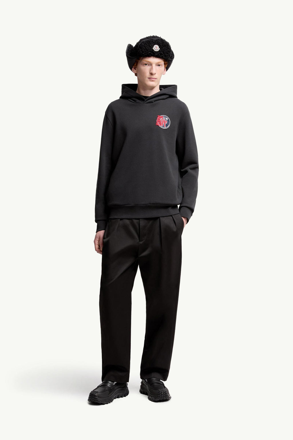 Star Logo Patch Cotton Hoodie