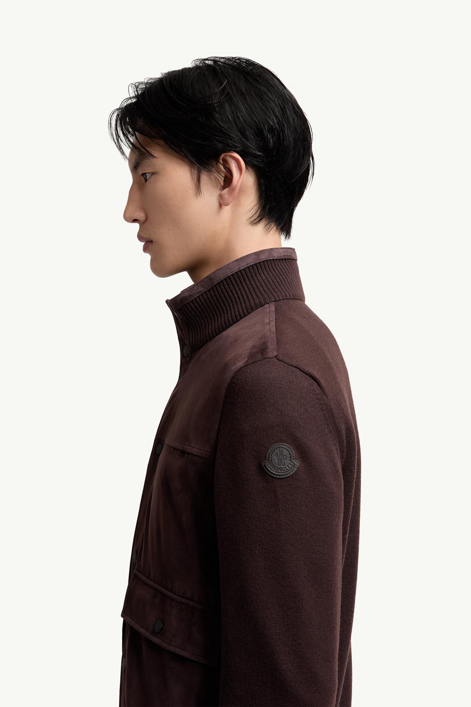 Wool & Suede Cardigan