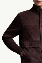 Wool & Suede Cardigan